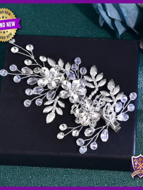 Rhinestone Wedding Hair Comb with Pearls and Crystals, Bridal Hair Accessory